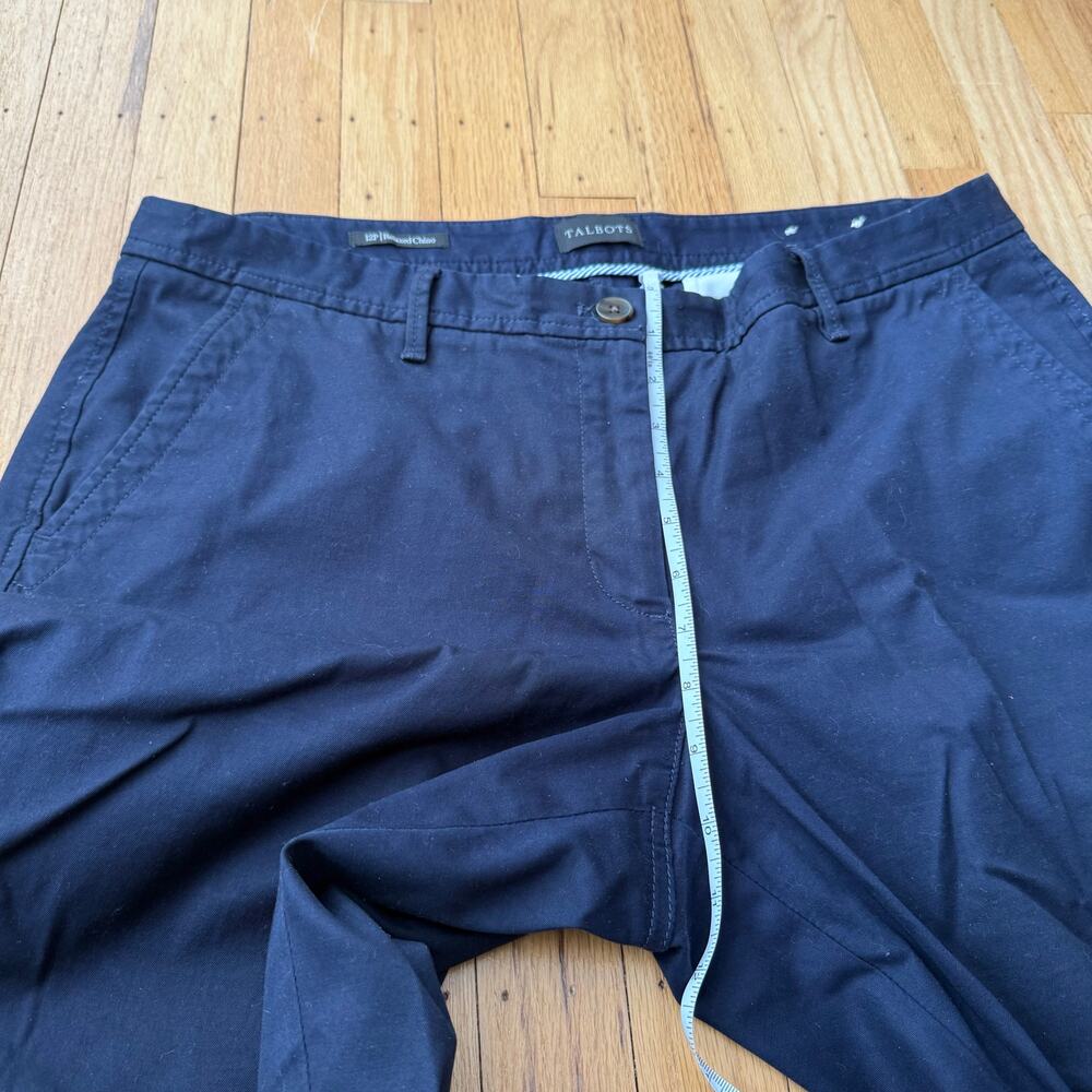 Talbots Navy Blue Relaxed Chino Trousers Pants Size 12P Casual Office Preppy - Picture 4 of 8
